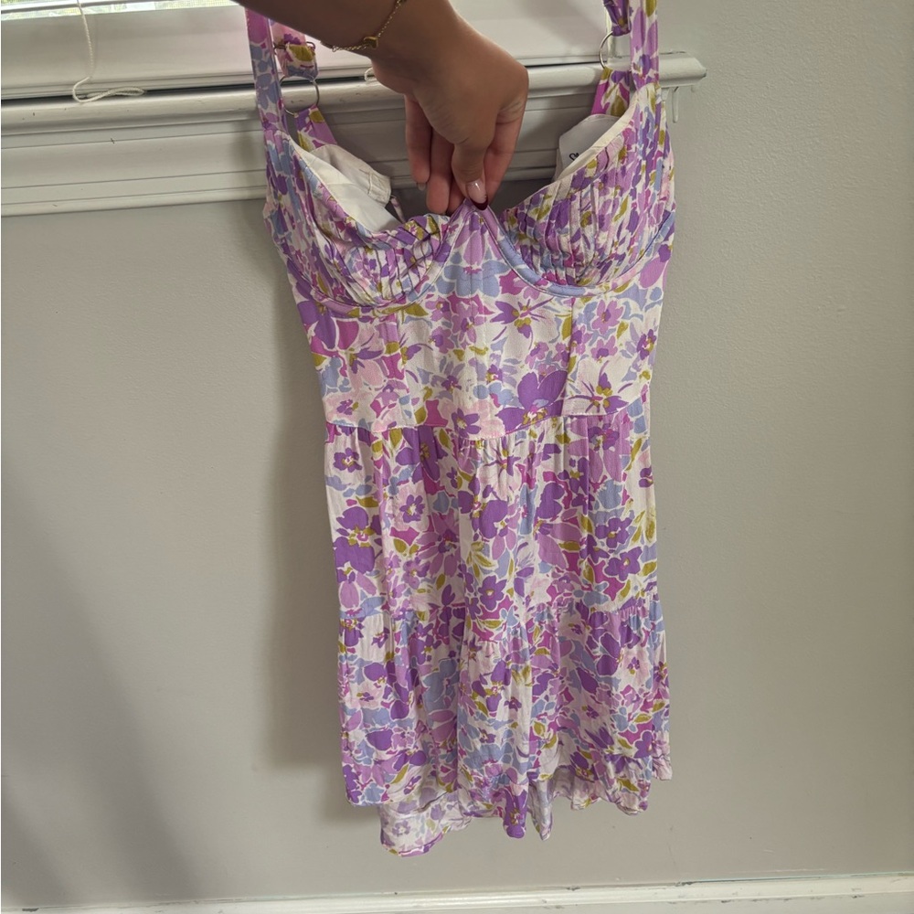 Floral Purple Mini Dress